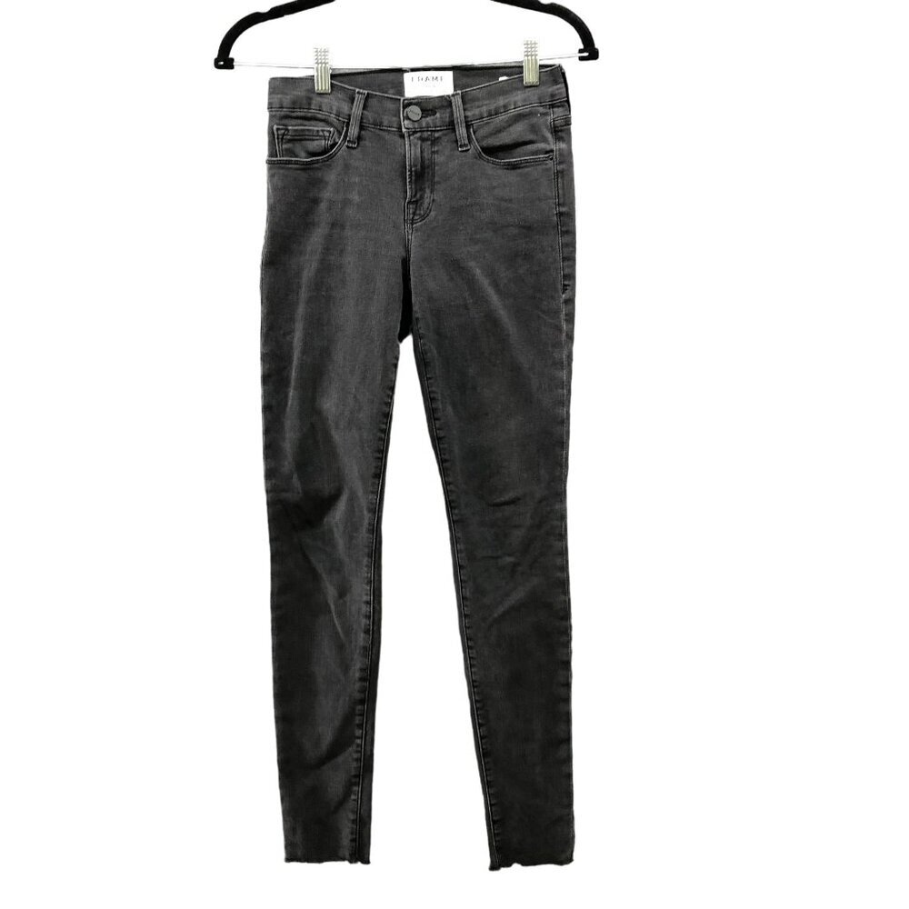 Frame Le Skinny De Jeanne Jeans Womens Size 25 Muddywaters Washed Black